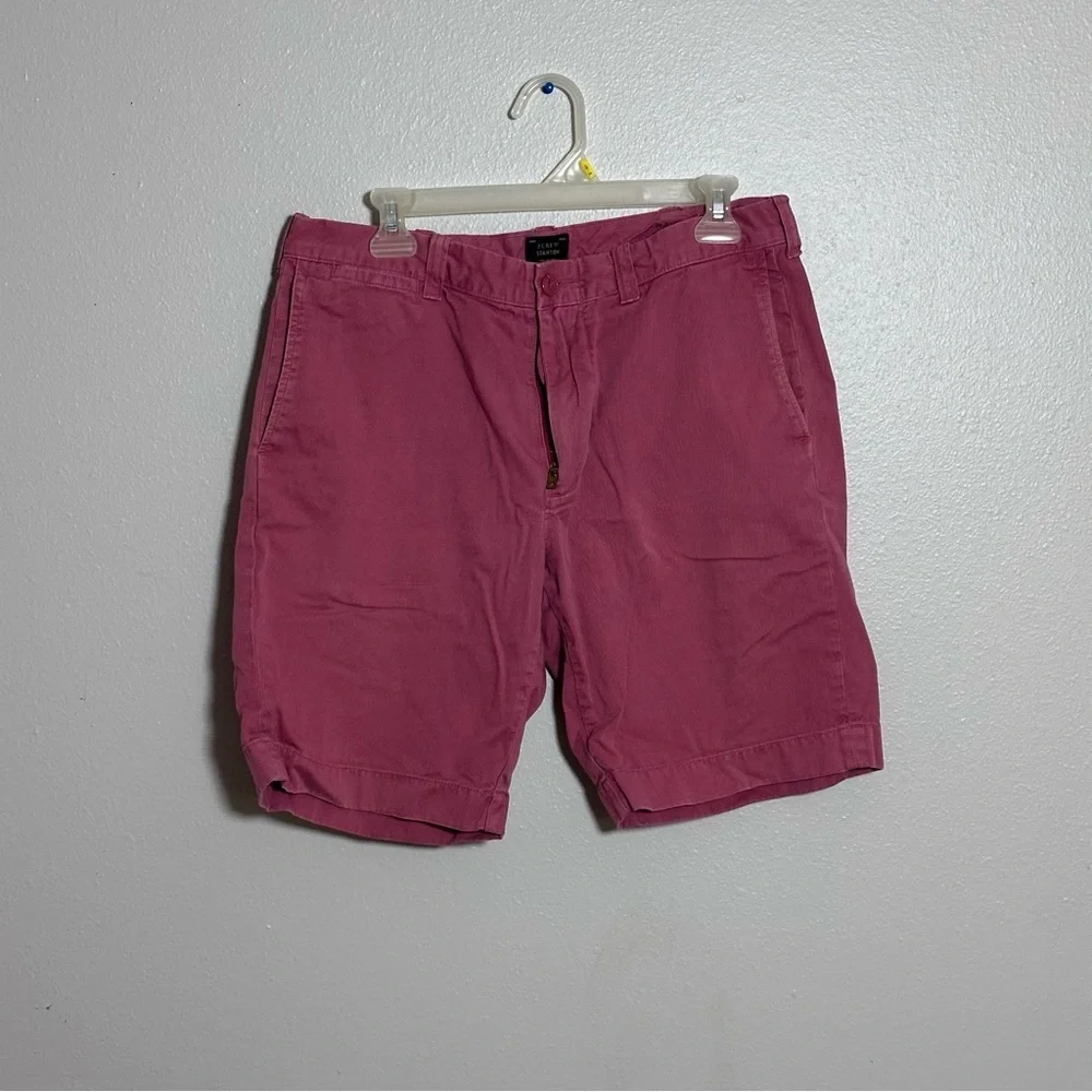 J.Crew Men Pink Twill Stanton Chino‎ Shorts Classic Fit size 32.